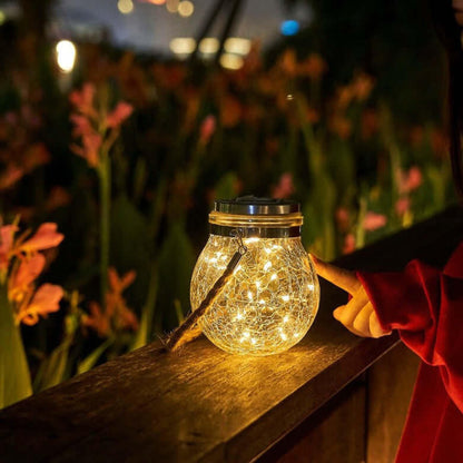 Lampe Solaire en Verre | Éclairage Écologique et Élégant
