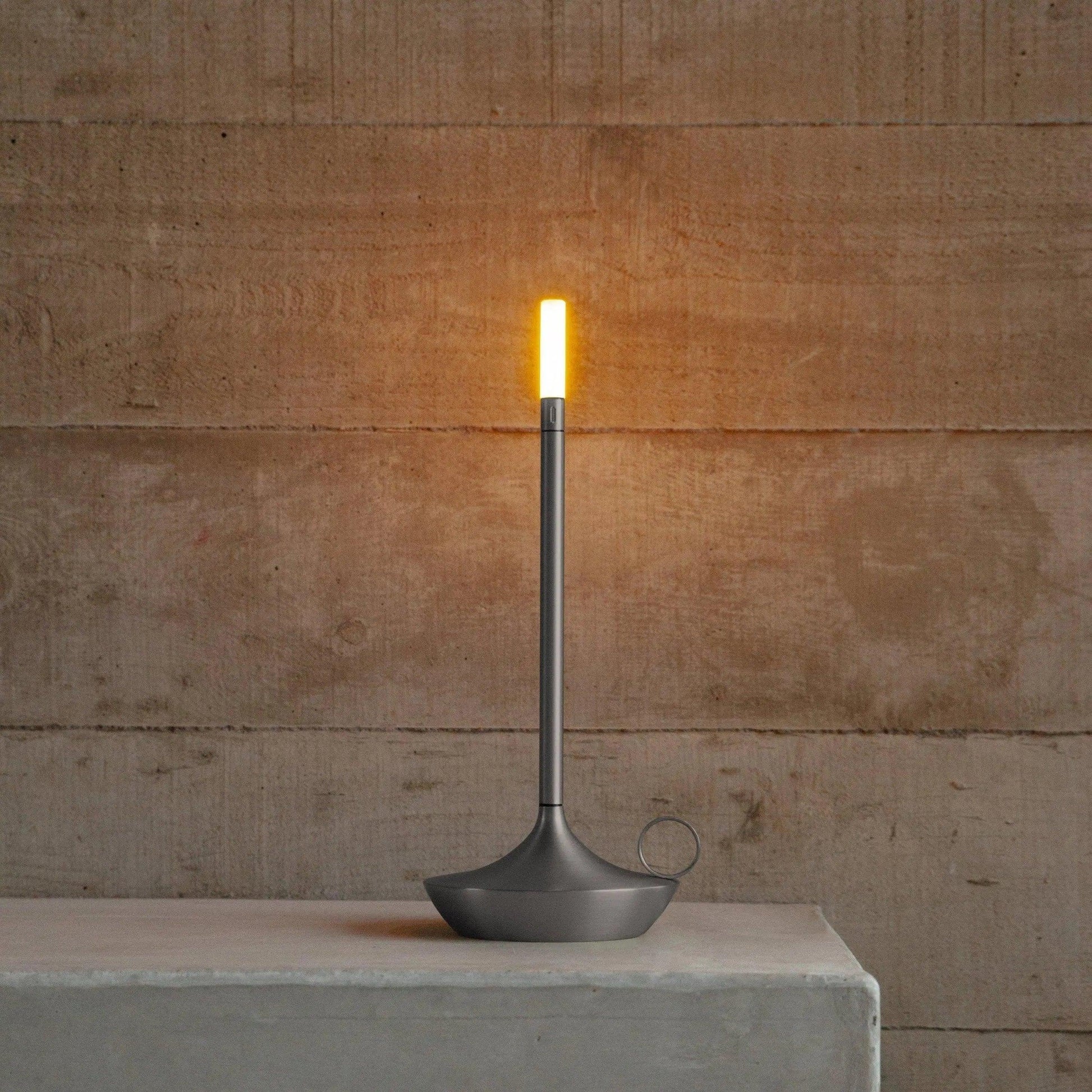 Porte-bougie Dimmable en Aluminium | Design Élégant et Rechargeable