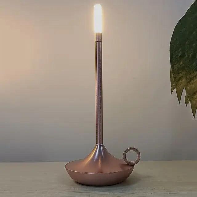 Porte-bougie Dimmable en Aluminium | Design Élégant et Rechargeable
