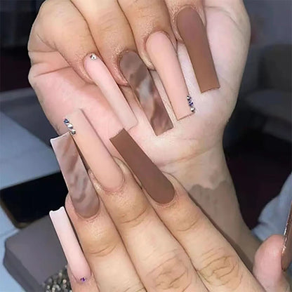 Ongles Press-On Roses Premium | Application Rapide et Élégante