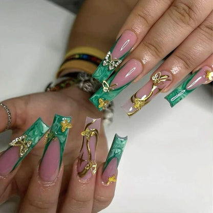 Ongles Press-On Roses Premium | Application Rapide et Élégante