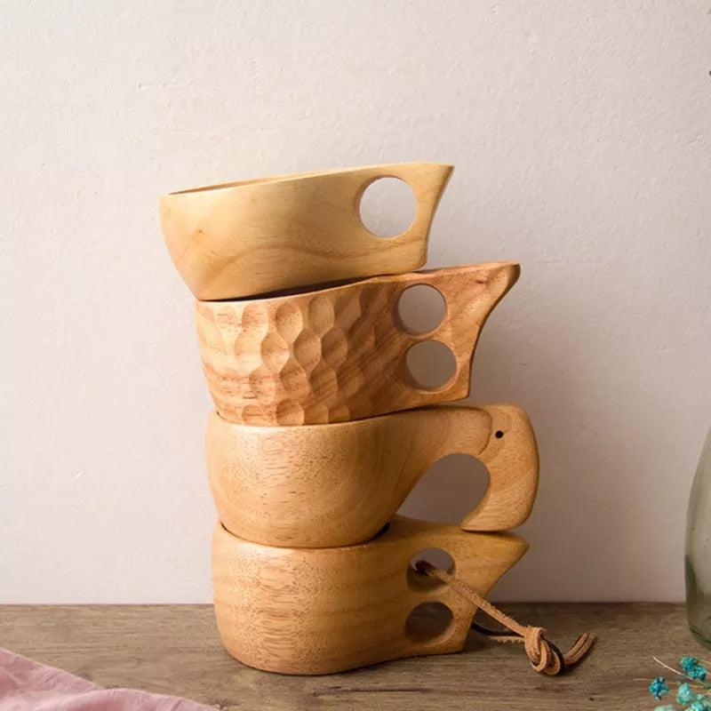 Tasse en Bois Artisanale | Unique et Écologique pour Décorations Rustiques