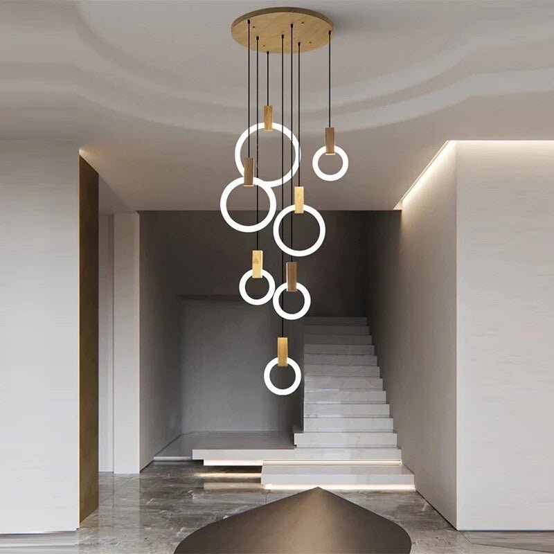 Lustre en Bois Moderne | Éclairage Personnalisable et Écologique