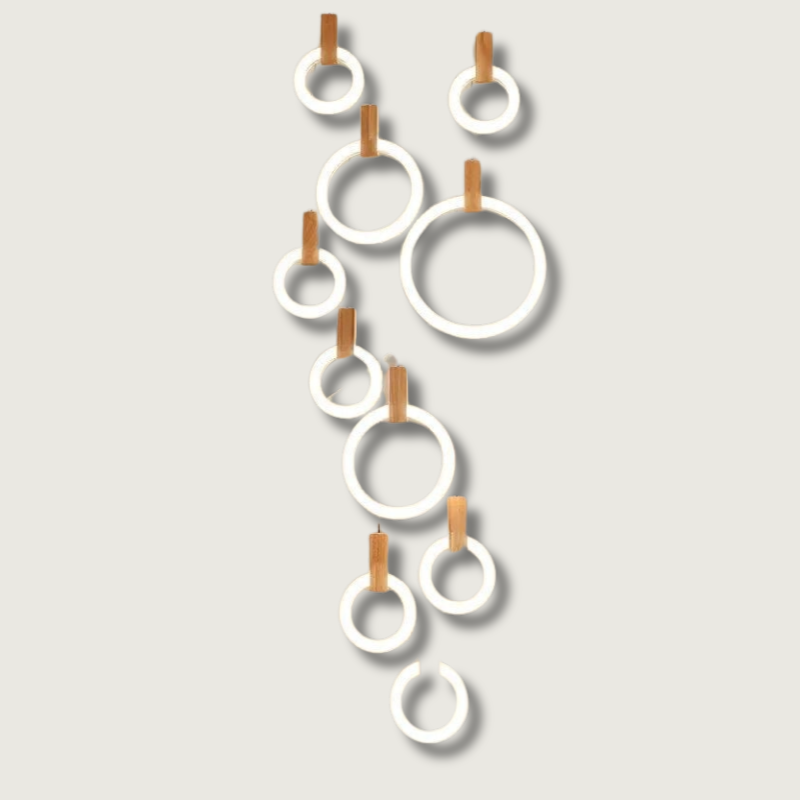 Lustre en Bois Moderne | Éclairage Personnalisable et Écologique