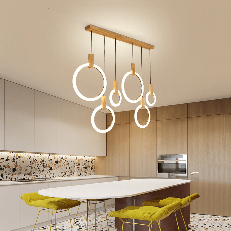 Lustre en Bois Moderne | Éclairage Personnalisable et Écologique