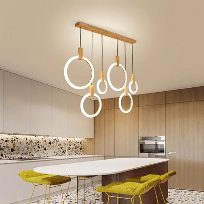 Lustre en Bois Moderne | Éclairage Personnalisable et Écologique