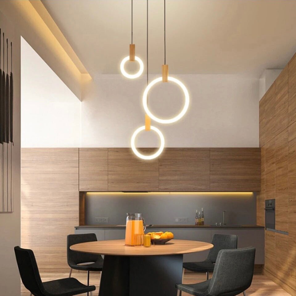 Lustre en Bois Moderne | Éclairage Personnalisable et Écologique