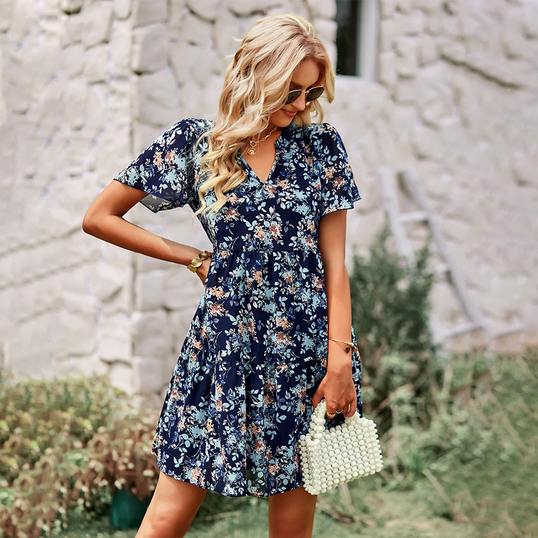 Robe Mini Florale d'Été | Confort et Style pour Toutes Occasions