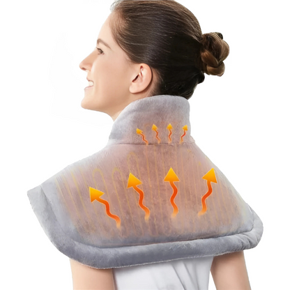 Coussin Chauffant pour Cou et Épaules | Soulagement Musculaire et Confort Doux