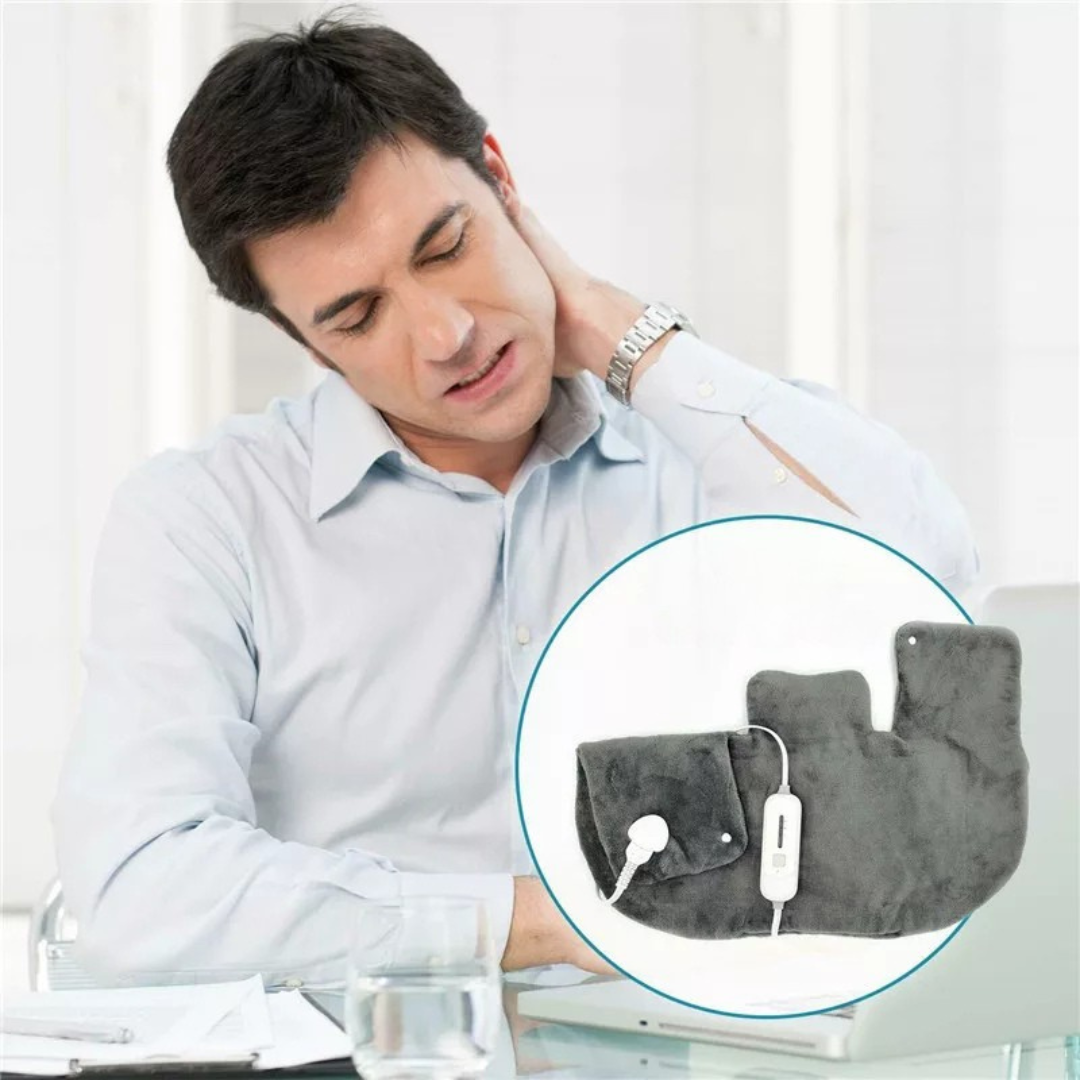 Coussin Chauffant pour Cou et Épaules | Soulagement Musculaire et Confort Doux