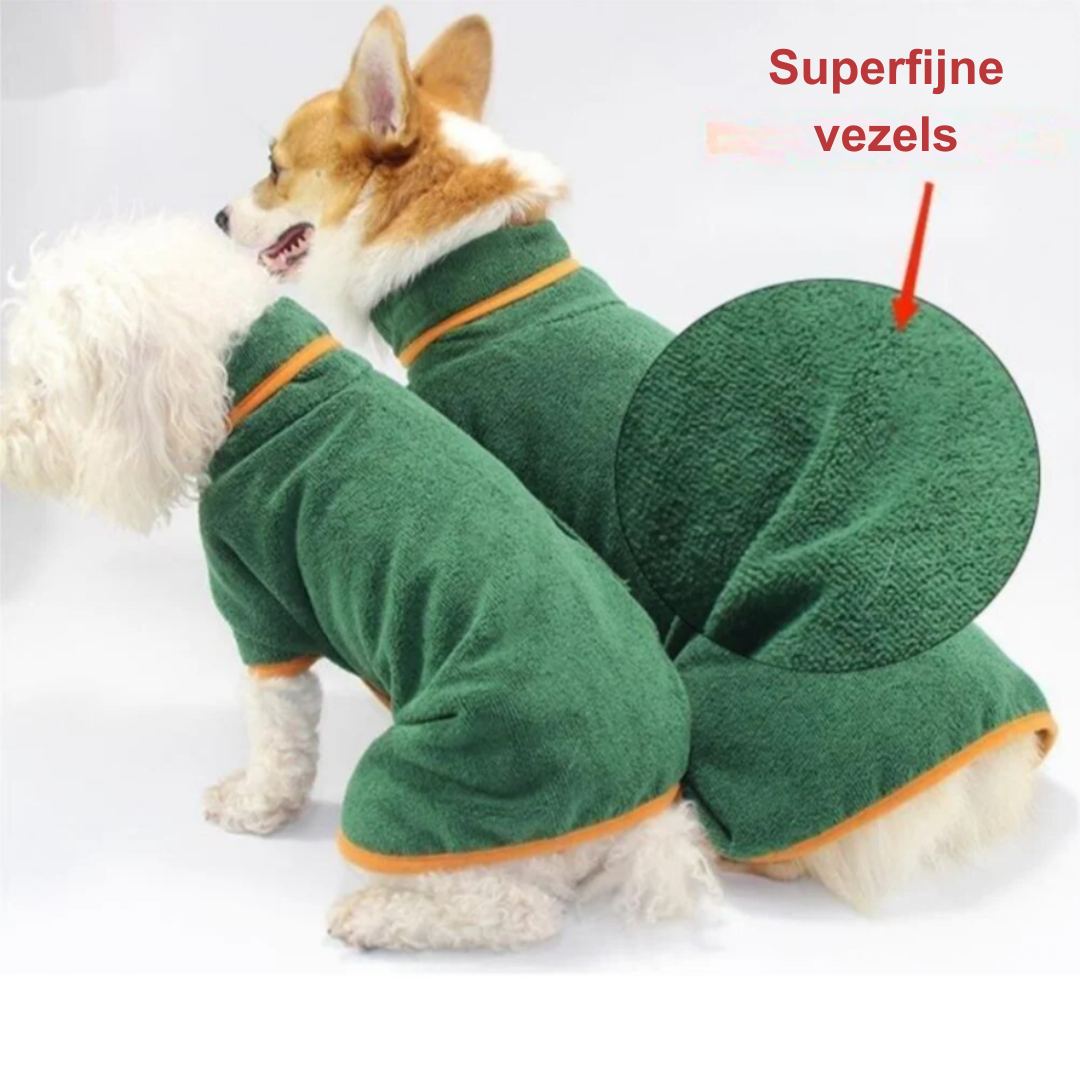 Robe de Bain pour Chien | Ajustable, Séchage Rapide et Élégant
