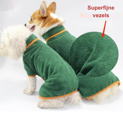 Robe de Bain pour Chien | Ajustable, Séchage Rapide et Élégant