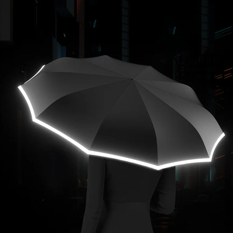 Parapluie de Voyage Pliable | Compact et Réfléchissant pour Sécurité