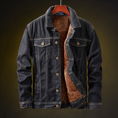 Veste en Jean Doublée Sherpa pour Hommes | Style Tendance et Confort en Hiver