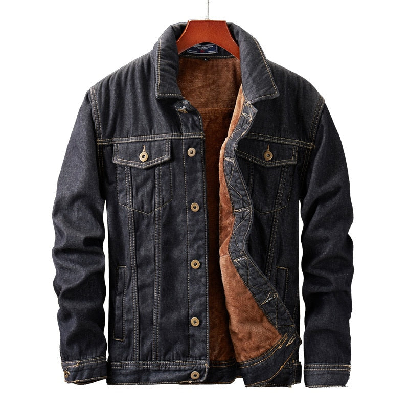 Veste en Jean Doublée Sherpa pour Hommes | Style Tendance et Confort en Hiver