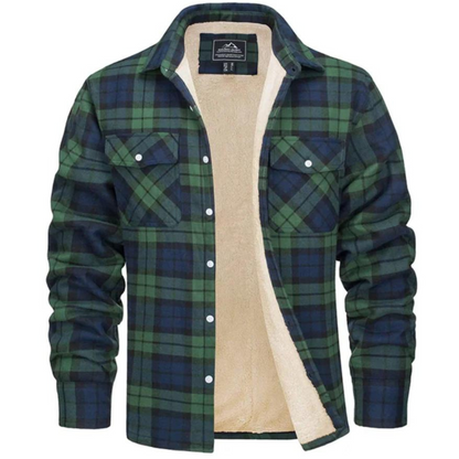 Veste à Carreaux Doublée en Polaire | Chaleur et Style pour l'Hiver