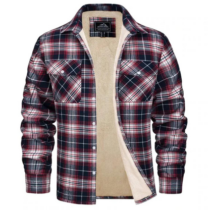 Veste à Carreaux Doublée en Polaire | Chaleur et Style pour l'Hiver