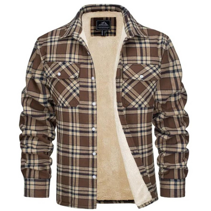 Veste à Carreaux Doublée en Polaire | Chaleur et Style pour l'Hiver