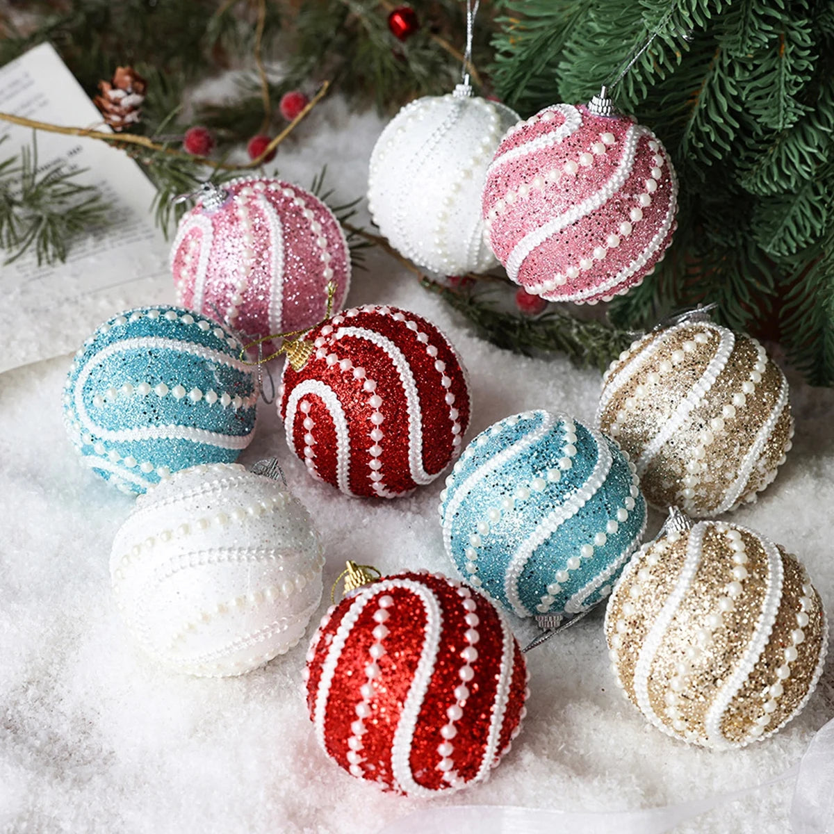 Décorations Suspendues pour Arbre de Noël | Élégance et Durabilité pour Fêtes