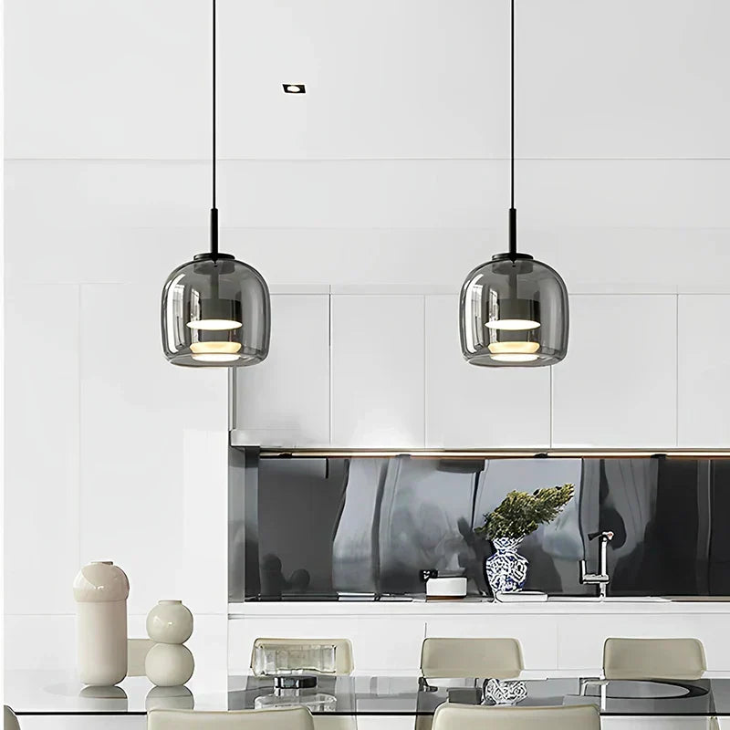 Lampe de Plafond en Verre Transparent | Design Élégant pour Illumination Ambiante