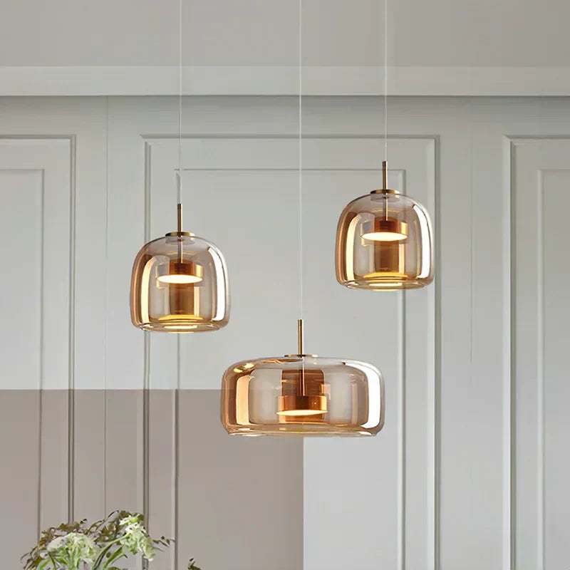 Lampe de Plafond en Verre Transparent | Design Élégant pour Illumination Ambiante