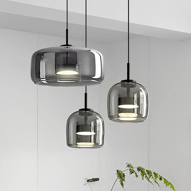 Lampe de Plafond en Verre Transparent | Design Élégant pour Illumination Ambiante