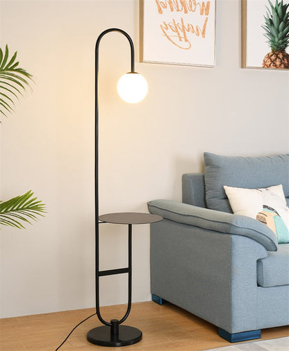 Lampe sur Pied Scandinave avec Table | Éclairage Dimmable et Élégance Minimaliste