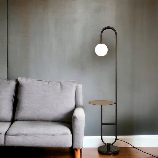 Lampe sur Pied Scandinave avec Table | Éclairage Dimmable et Élégance Minimaliste
