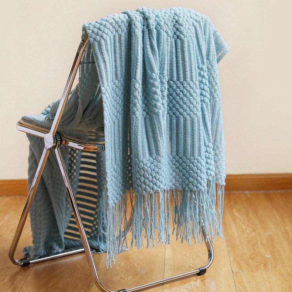 Couverture Tricotée Douillette pour Canapé | Style Scandinave et Confort Optimal