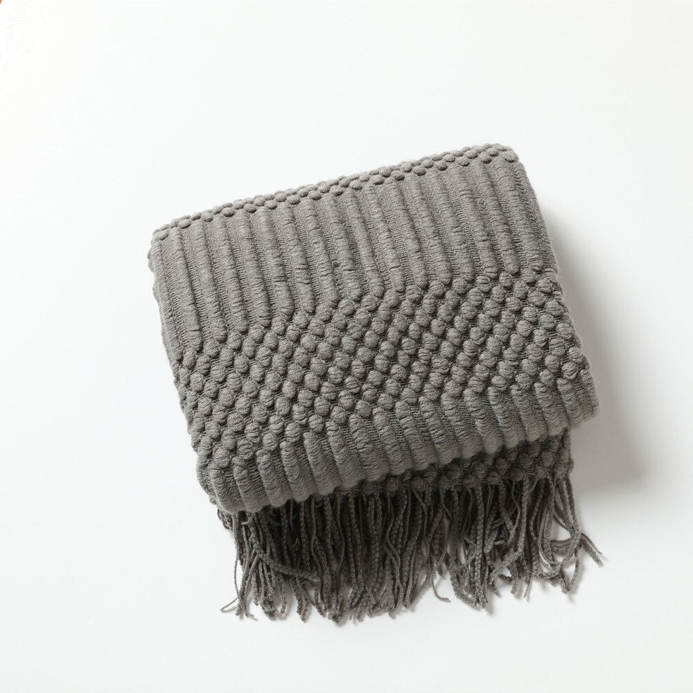 Couverture Tricotée Douillette pour Canapé | Style Scandinave et Confort Optimal