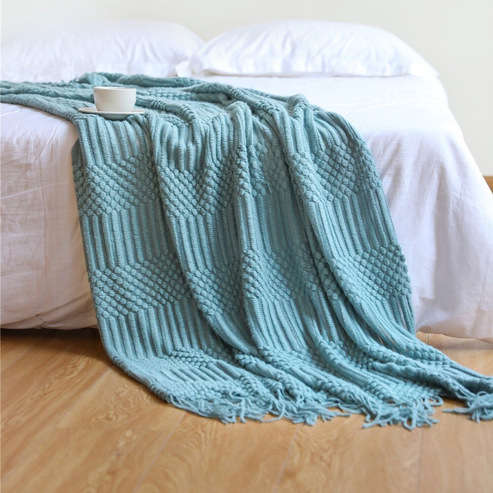 Couverture Tricotée Douillette pour Canapé | Style Scandinave et Confort Optimal