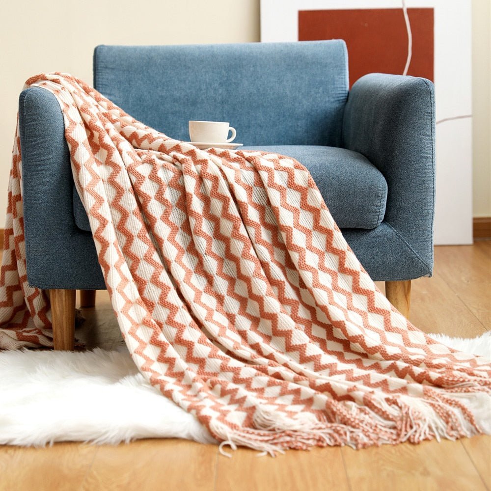 Couverture Tricotée Douillette pour Canapé | Style Scandinave et Confort Optimal