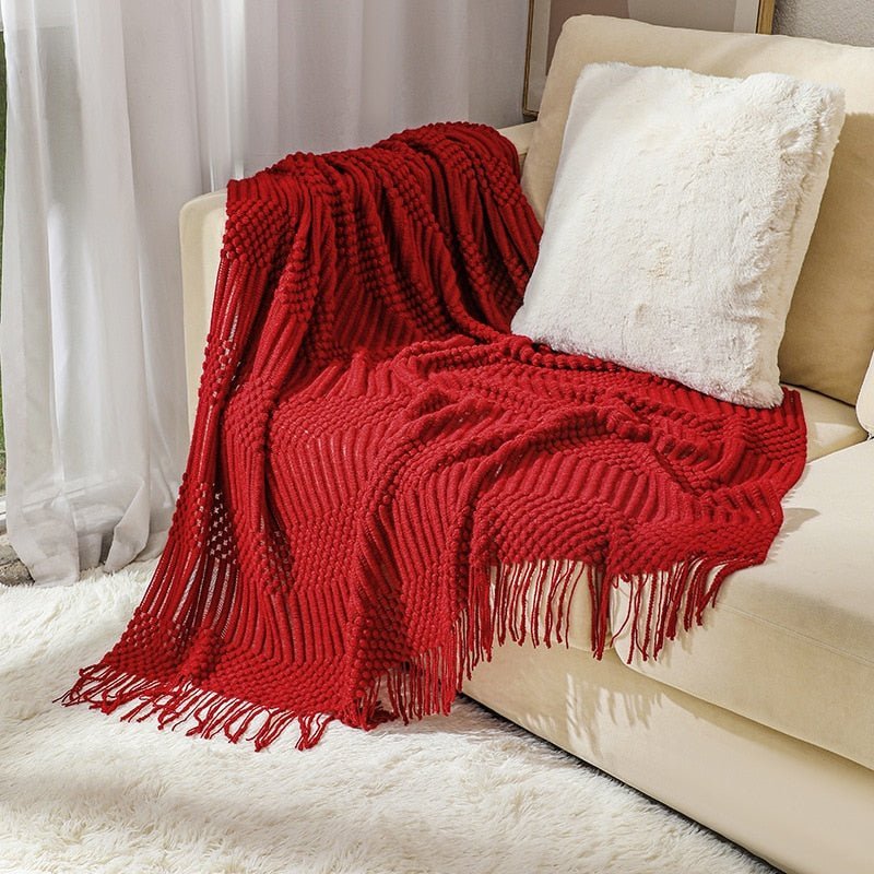 Couverture Tricotée Douillette pour Canapé | Style Scandinave et Confort Optimal