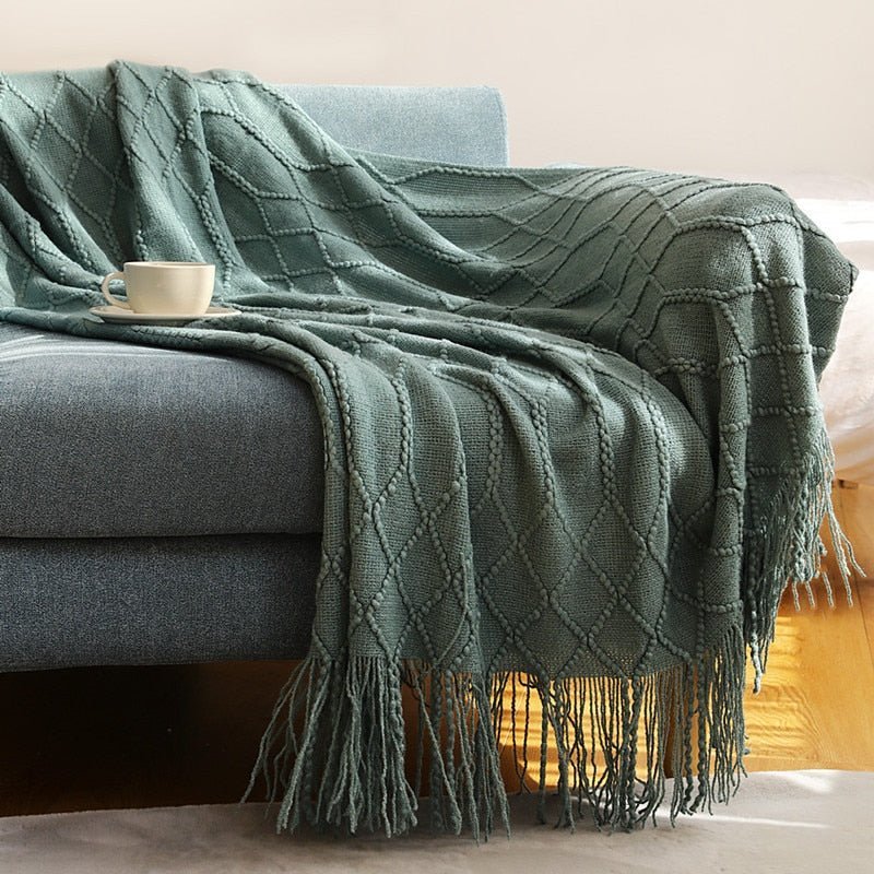 Couverture Tricotée Douillette pour Canapé | Style Scandinave et Confort Optimal