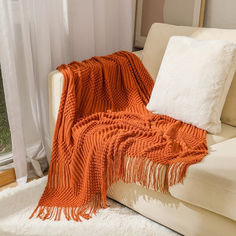 Couverture Tricotée Douillette pour Canapé | Style Scandinave et Confort Optimal