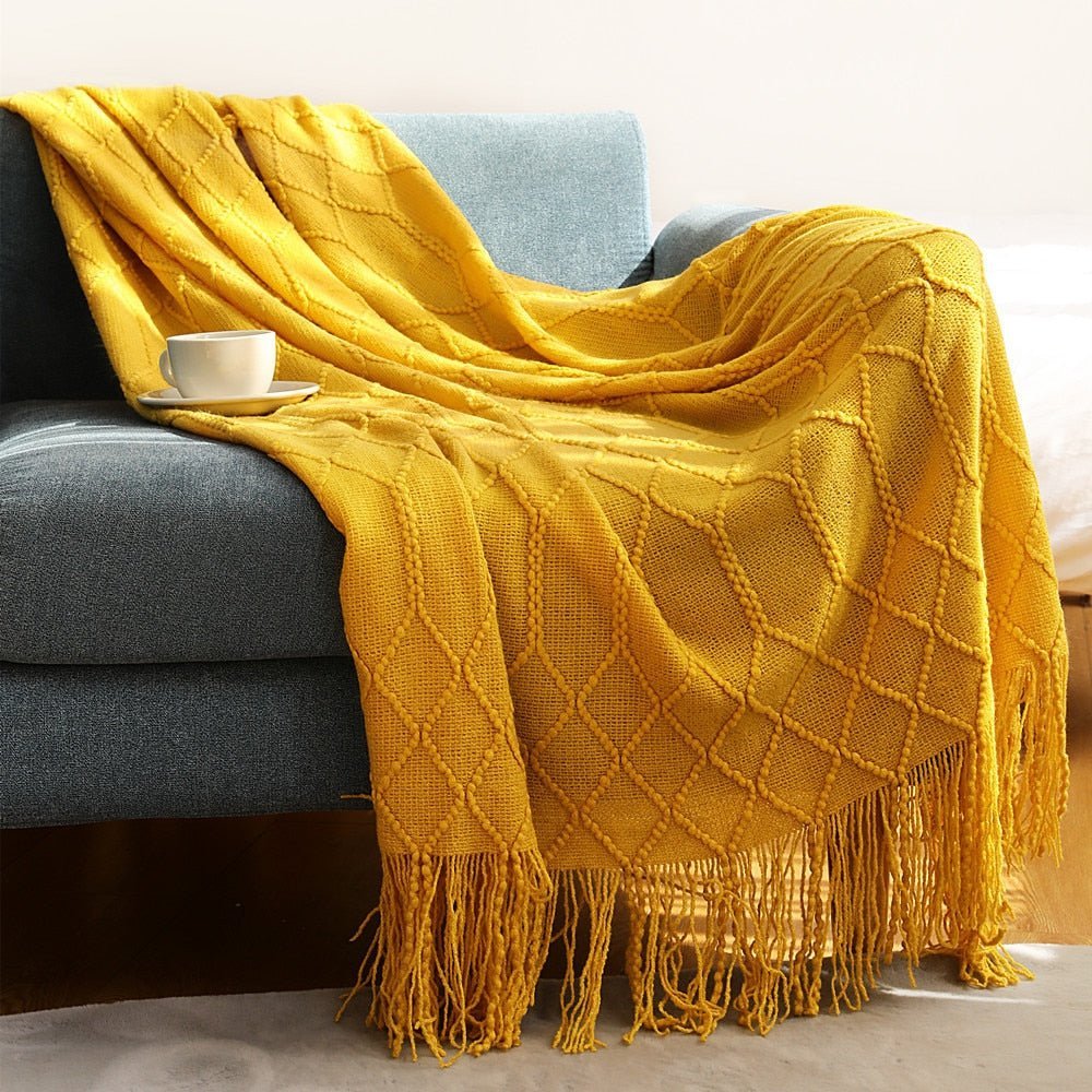 Couverture Tricotée Douillette pour Canapé | Style Scandinave et Confort Optimal
