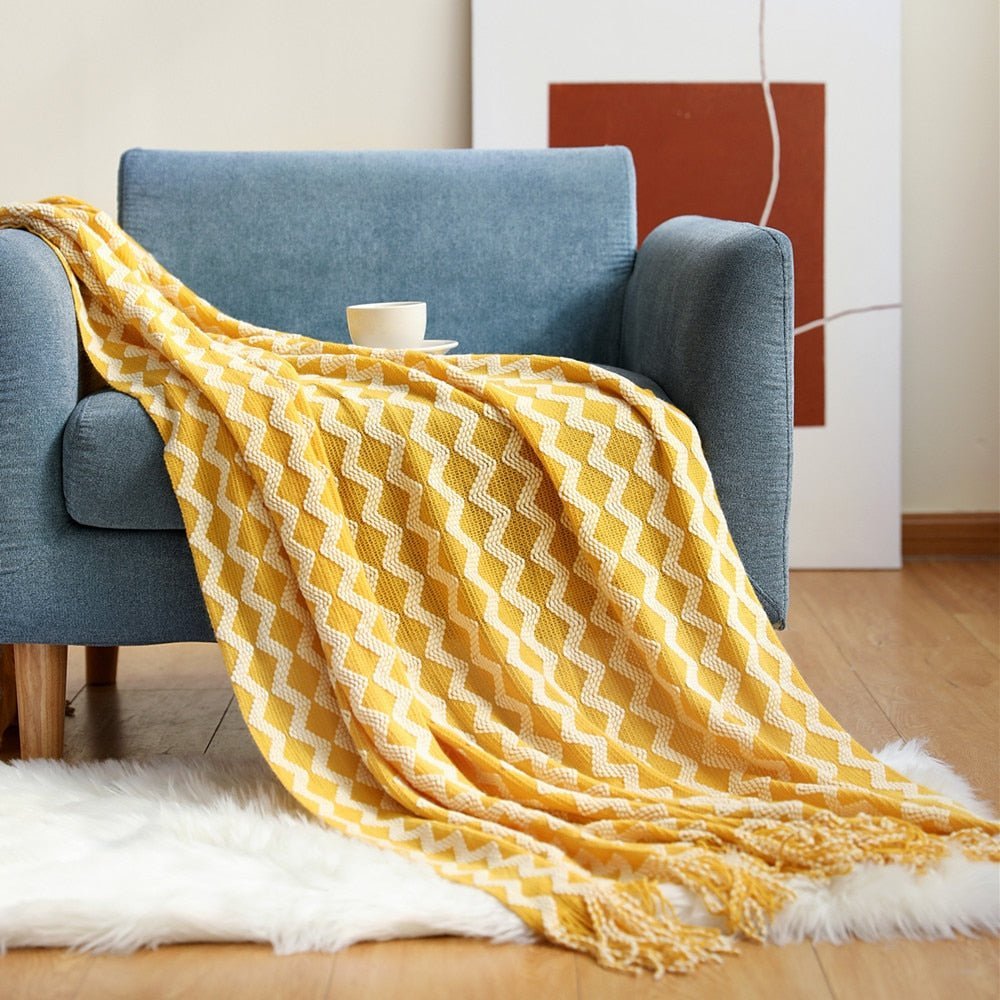 Couverture Tricotée Douillette pour Canapé | Style Scandinave et Confort Optimal