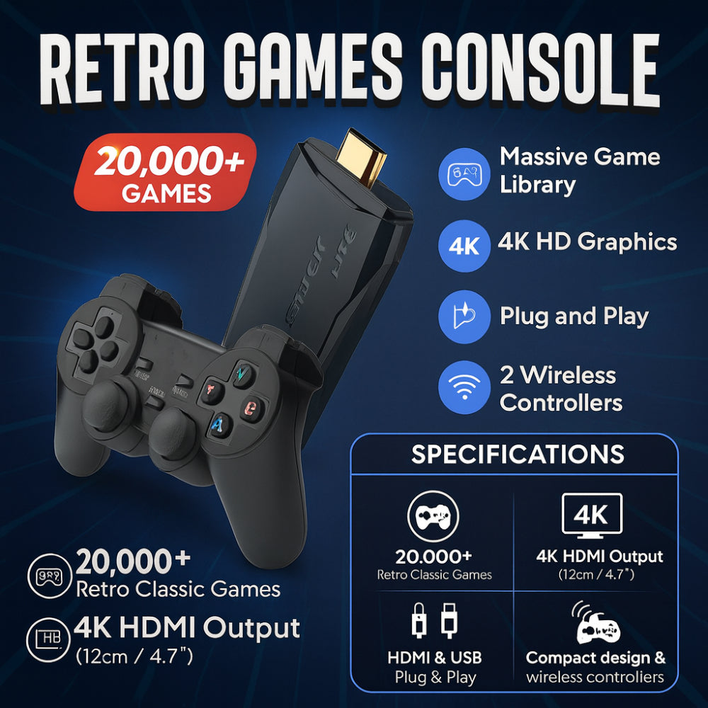 Console de jeu rétro 4K | Plus de 20 000 jeux classiques préchargés