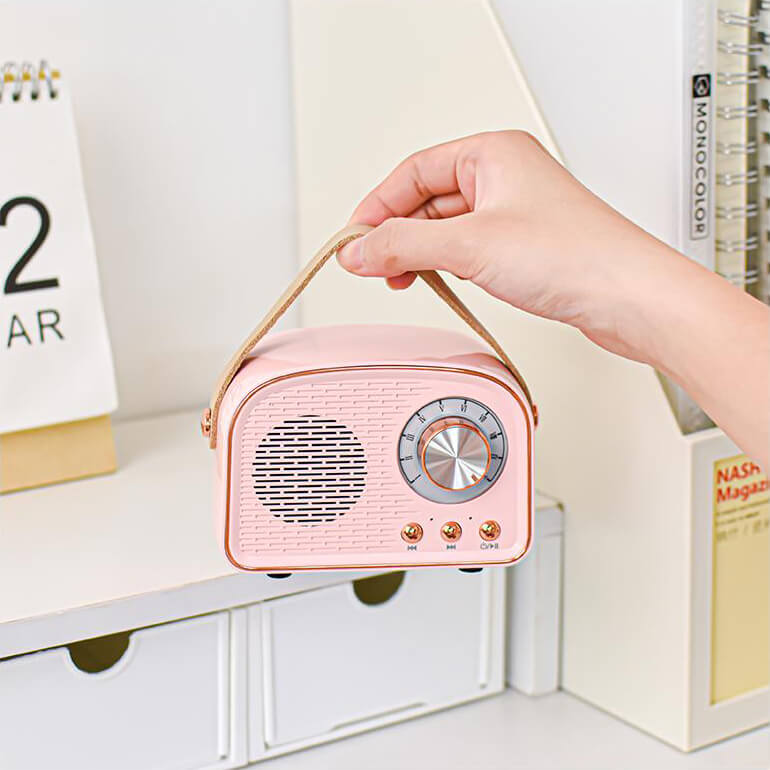Enceinte Bluetooth Portable Rétro | Son Immersif et Design Élégant