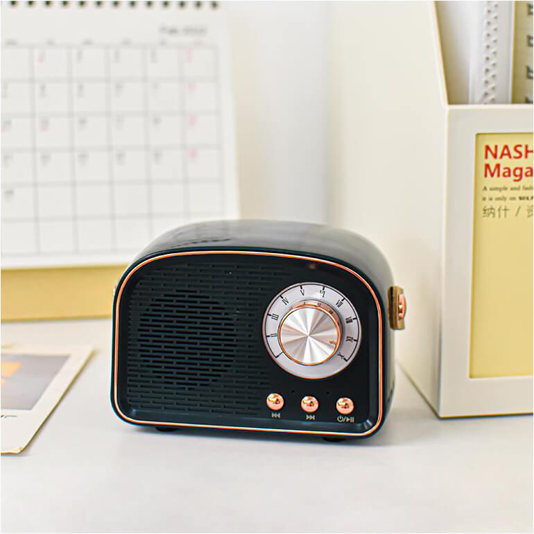 Enceinte Bluetooth Portable Rétro | Son Immersif et Design Élégant
