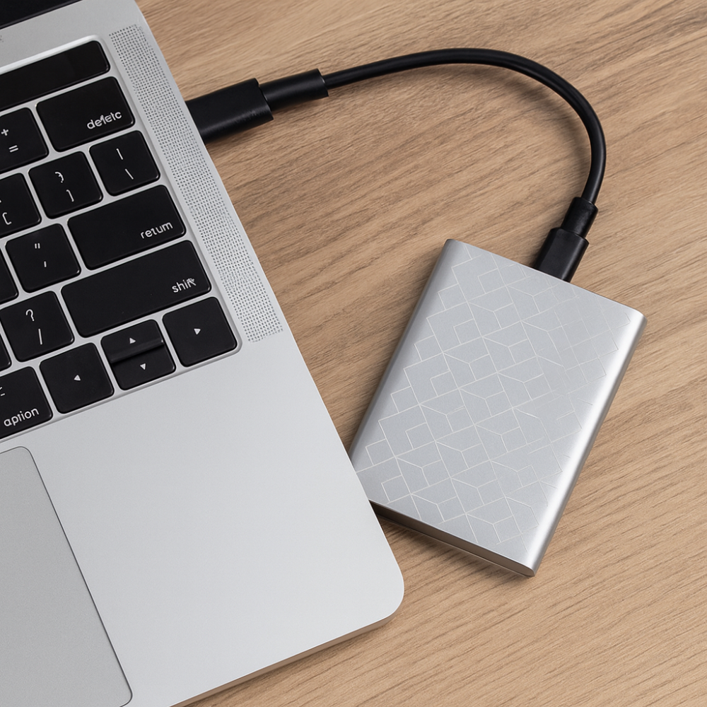 SSD Portable Rapide pour Transfert de Données | Design Compact et Résistant