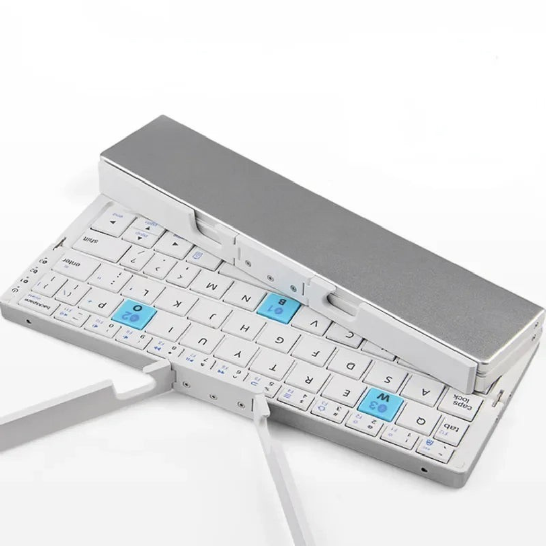 Clavier Bluetooth Pliable pour Tablette | Support Magnétique et Design Portable