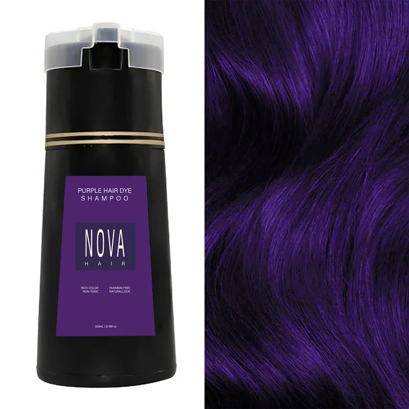 Shampooing Colorant Instantané pour Cheveux | Rafraîchit Couleur et Cache Racines Grises