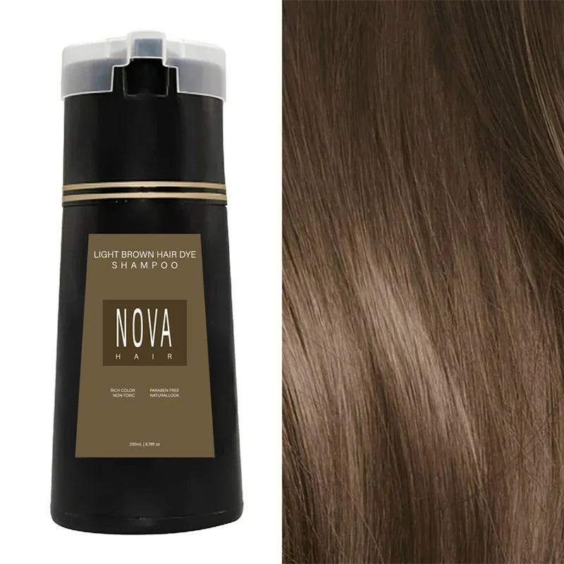 Shampooing Colorant Instantané pour Cheveux | Rafraîchit Couleur et Cache Racines Grises