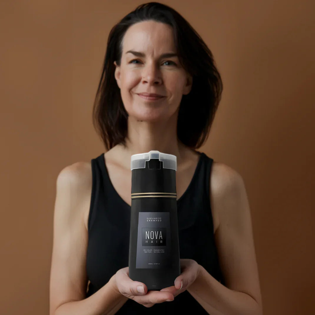 Shampooing Colorant Instantané pour Cheveux | Rafraîchit Couleur et Cache Racines Grises