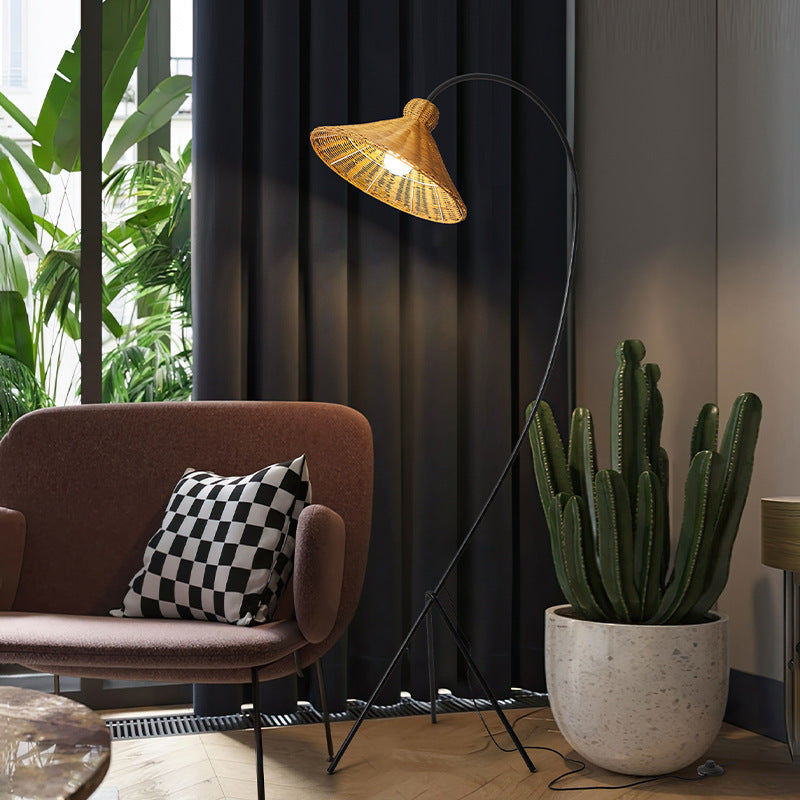 Lampe sur Pied en Bambou | Éclairage Élégant et Contemporain