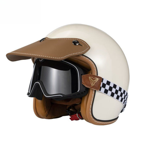 Casque Jet Rétro Léger | Confort et Style pour Motards
