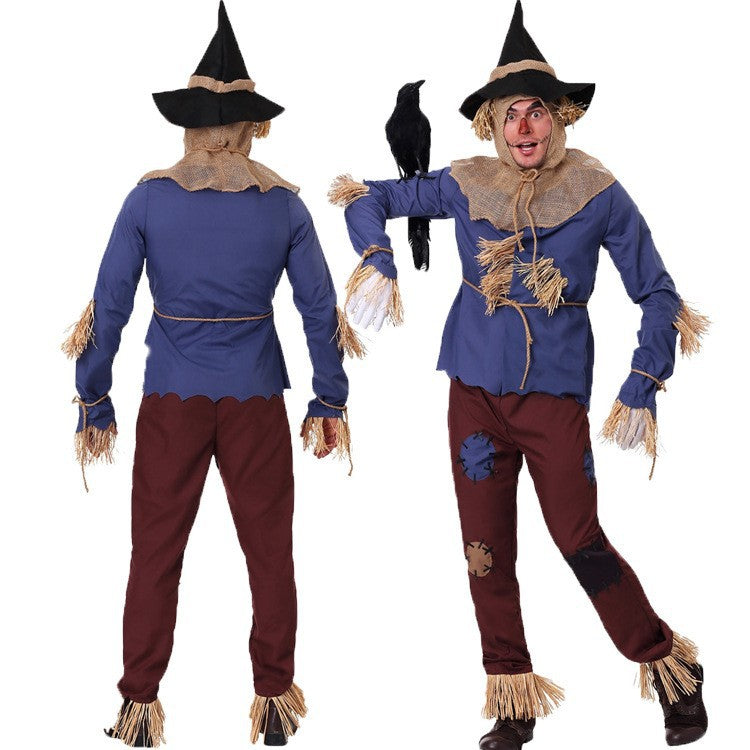 Costume d'épouvantail Halloween Homme | Ensemble Complet à Manches Longues