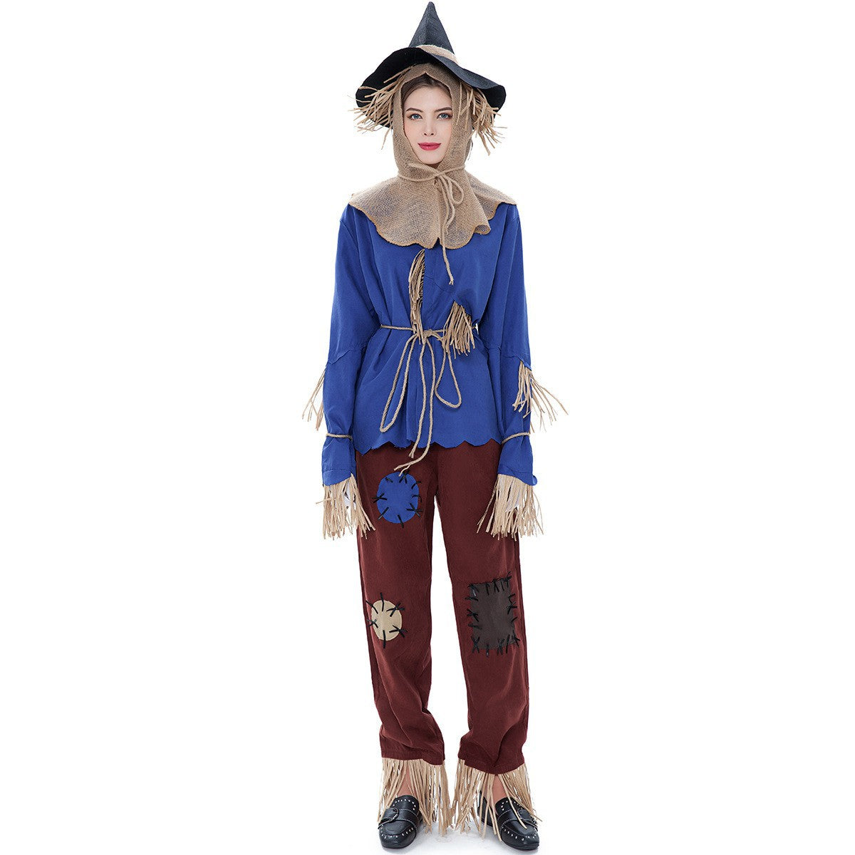 Costume d'épouvantail Halloween Homme | Ensemble Complet à Manches Longues