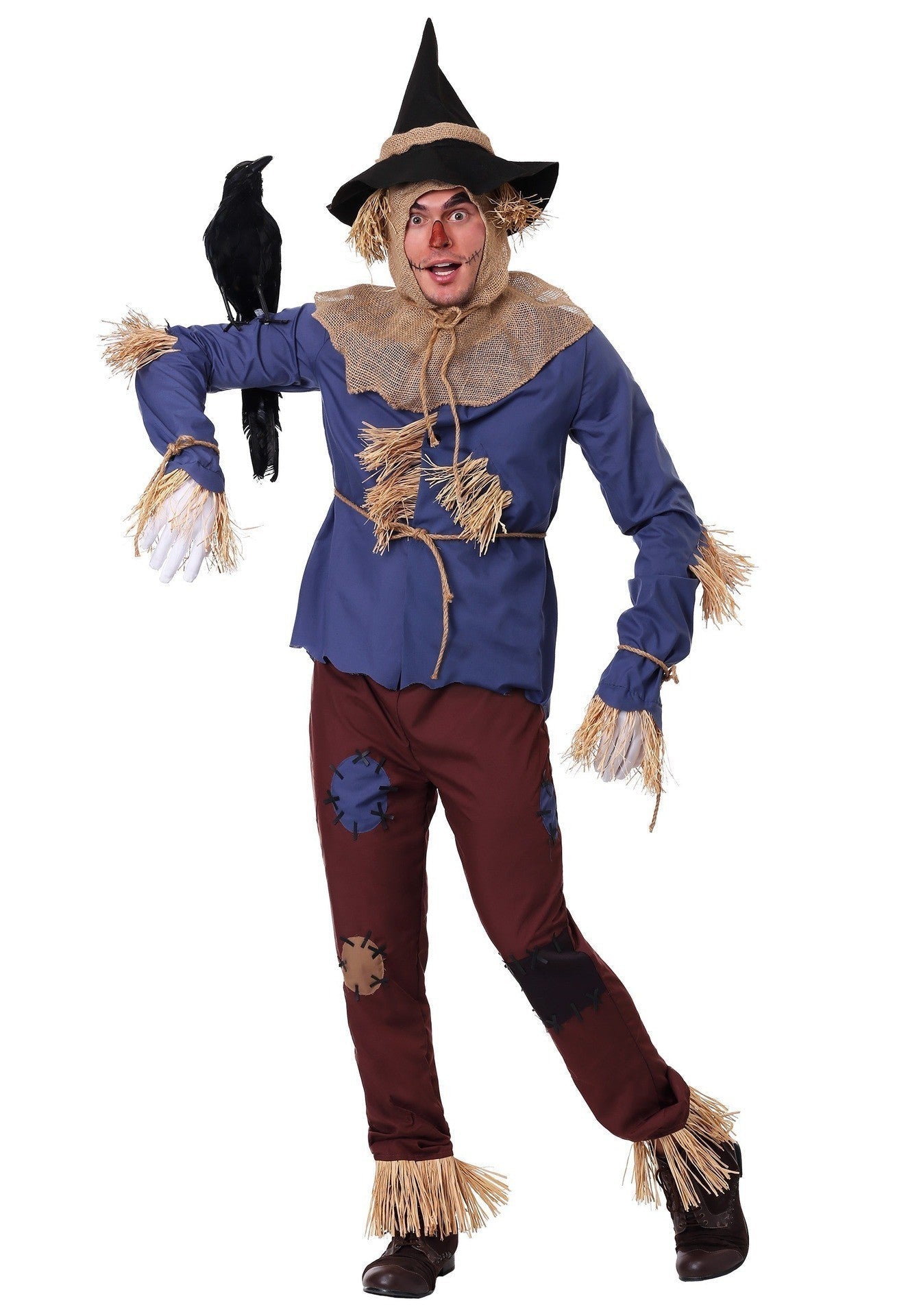 Costume d'épouvantail Halloween Homme | Ensemble Complet à Manches Longues